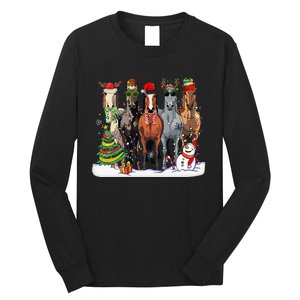 Horse Christmas Xmas Horseback Riding Farm Long Sleeve Shirt