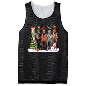 Horse Christmas Xmas Horseback Riding Farm Mesh Reversible Basketball Jersey Tank