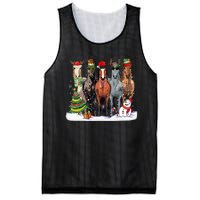 Horse Christmas Xmas Horseback Riding Farm Mesh Reversible Basketball Jersey Tank