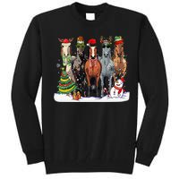 Horse Christmas Xmas Horseback Riding Farm Tall Sweatshirt