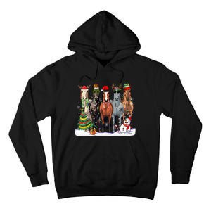 Horse Christmas Xmas Horseback Riding Farm Tall Hoodie