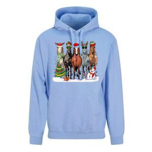 Horse Christmas Xmas Horseback Riding Farm Unisex Surf Hoodie