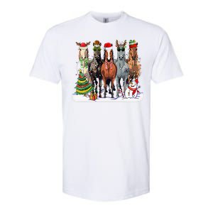 Horse Christmas Xmas Horseback Riding Farm Softstyle CVC T-Shirt