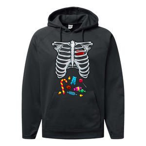 Halloween Costume XRay Skeleton Rib Heart Candy Adult Performance Fleece Hoodie