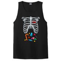 Halloween Costume XRay Skeleton Rib Heart Candy Adult PosiCharge Competitor Tank