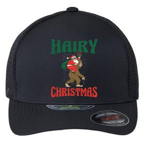 Hairy Christmas Xmas Camping Camper Hiking Season Holidays Cool Gift Flexfit Unipanel Trucker Cap