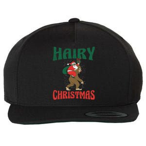 Hairy Christmas Xmas Camping Camper Hiking Season Holidays Cool Gift Wool Snapback Cap