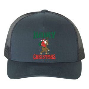 Hairy Christmas Xmas Camping Camper Hiking Season Holidays Cool Gift Yupoong Adult 5-Panel Trucker Hat