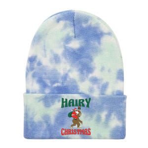 Hairy Christmas Xmas Camping Camper Hiking Season Holidays Cool Gift Tie Dye 12in Knit Beanie