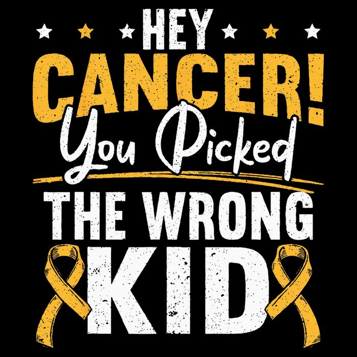 Hey Cancer You Picked The Wrong Childhood Cancer Ribbon Sweatshirt