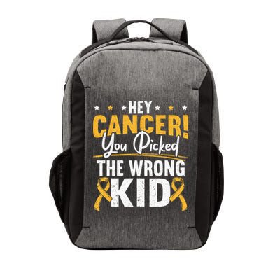 Hey Cancer You Picked The Wrong Childhood Cancer Ribbon Vector Backpack