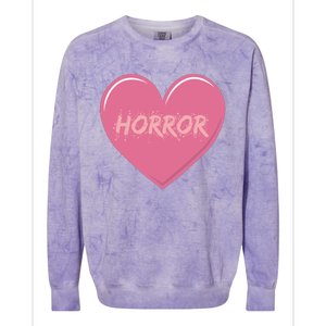 Horror Creepy Yami Kawaii Pastel Grunge Valentines Heart Colorblast Crewneck Sweatshirt