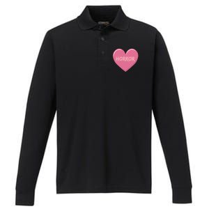 Horror Creepy Yami Kawaii Pastel Grunge Valentines Heart Performance Long Sleeve Polo