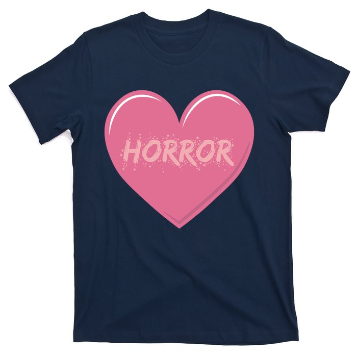 Horror Creepy Yami Kawaii Pastel Grunge Valentines Heart T-Shirt