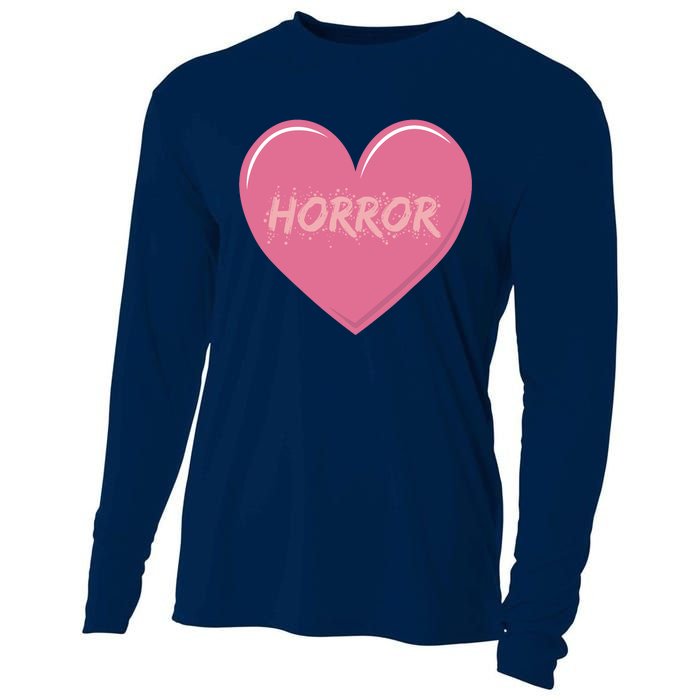 Horror Creepy Yami Kawaii Pastel Grunge Valentines Heart Cooling Performance Long Sleeve Crew