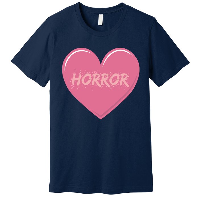 Horror Creepy Yami Kawaii Pastel Grunge Valentines Heart Premium T-Shirt