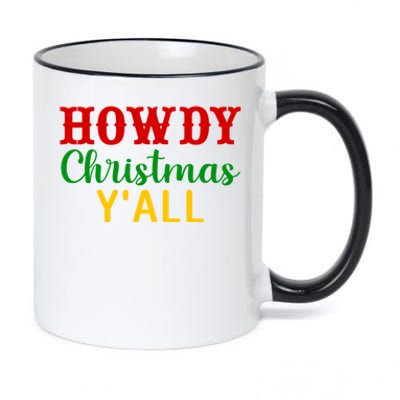 Howdy Christmas YAll Cute Gift 11oz Black Color Changing Mug