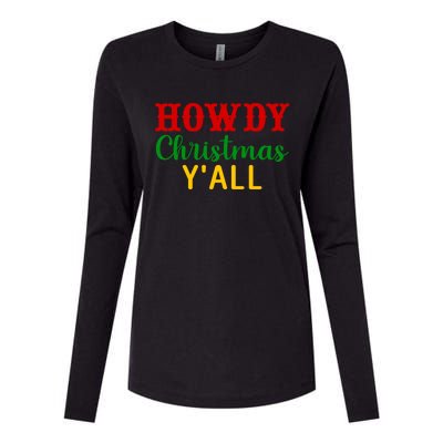 Howdy Christmas YAll Cute Gift Womens Cotton Relaxed Long Sleeve T-Shirt