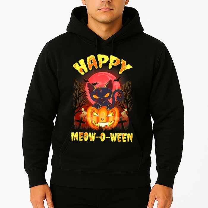 Halloween Cat Zombie Jack O Lantern Happy MeowOWeen Kitten Hoodie