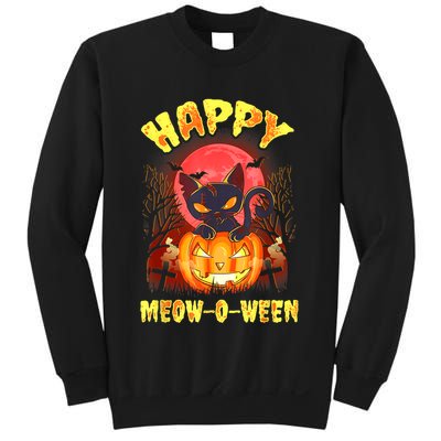 Halloween Cat Zombie Jack O Lantern Happy MeowOWeen Kitten Sweatshirt
