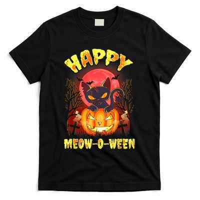 Halloween Cat Zombie Jack O Lantern Happy MeowOWeen Kitten T-Shirt