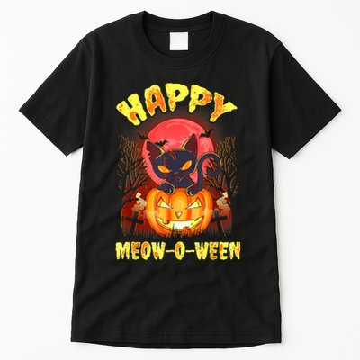 Halloween Cat Zombie Jack O Lantern Happy MeowOWeen Kitten Tall T-Shirt