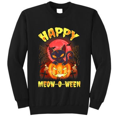Halloween Cat Zombie Jack O Lantern Happy MeowOWeen Kitten Tall Sweatshirt