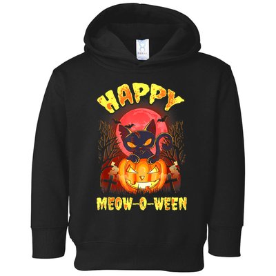 Halloween Cat Zombie Jack O Lantern Happy MeowOWeen Kitten Toddler Hoodie