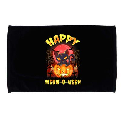 Halloween Cat Zombie Jack O Lantern Happy MeowOWeen Kitten Microfiber Hand Towel
