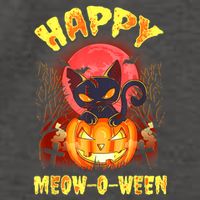 Halloween Cat Zombie Jack O Lantern Happy MeowOWeen Kitten Vector Backpack