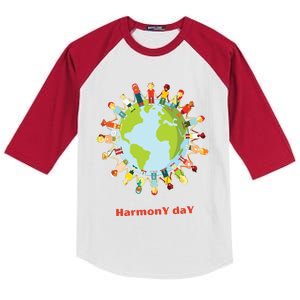 Harmony Day 21st Of March Kids Colorblock Raglan Jersey