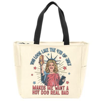 Hot Dog 4th Of July Funny Tank Top Zip Tote Bag