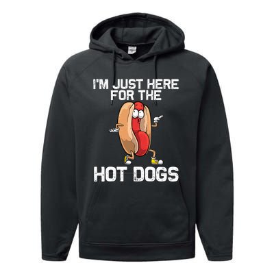 Hot Dog Art Hot Dog Stand Hot Dog Performance Fleece Hoodie