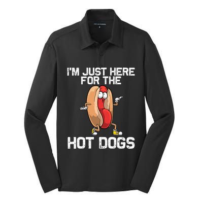 Hot Dog Art Hot Dog Stand Hot Dog Silk Touch Performance Long Sleeve Polo