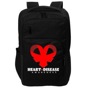 Heart Disease Awareness Red Heart Ribbons Impact Tech Backpack