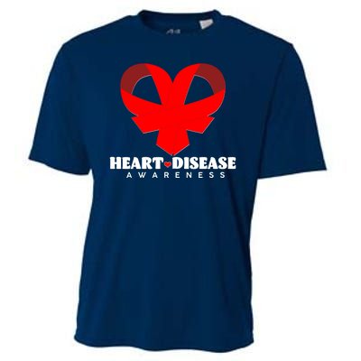 Heart Disease Awareness Red Heart Ribbons Cooling Performance Crew T-Shirt