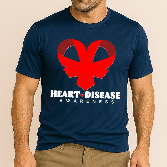 Heart Disease Awareness Red Heart Ribbons Performance Shirt