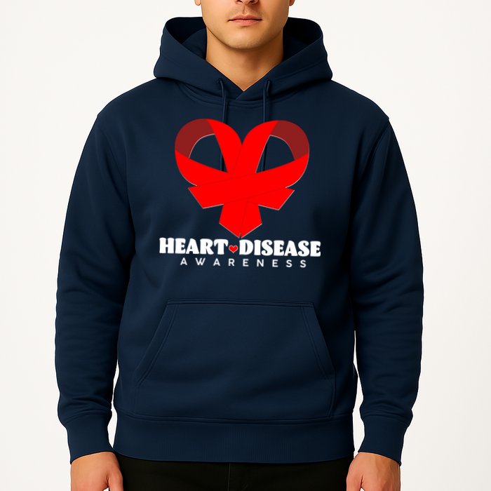 Heart Disease Awareness Red Heart Ribbons Hoodie