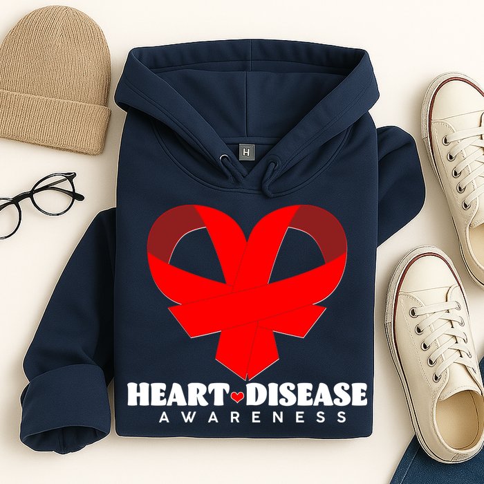 Heart Disease Awareness Red Heart Ribbons Hoodie