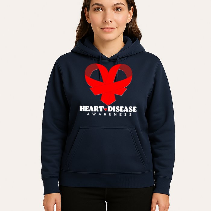 Heart Disease Awareness Red Heart Ribbons Hoodie
