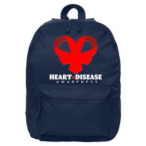 Heart Disease Awareness Red Heart Ribbons 16 in Basic Backpack