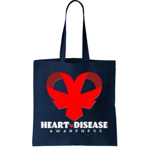 Heart Disease Awareness Red Heart Ribbons Tote Bag