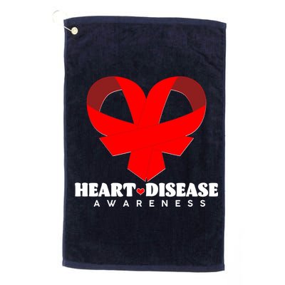 Heart Disease Awareness Red Heart Ribbons Golf Towel