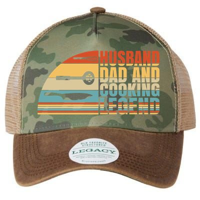 Husband Dad And Cooking Legend Cook Cooking And Chef Meaningful Gift Legacy Tie Dye Trucker Hat
