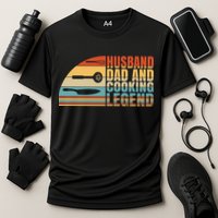 Husband Dad And Cooking Legend Cook Cooking And Chef Meaningful Gift Cooling Performance Crew T-Shirt
