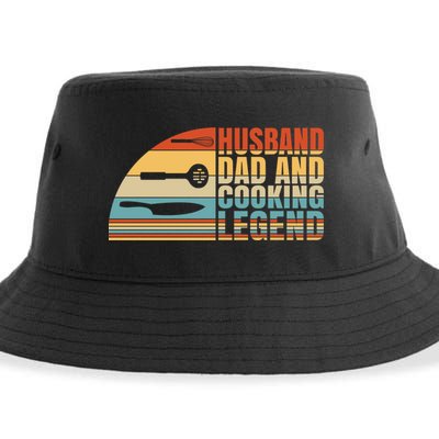 Husband Dad And Cooking Legend Cook Cooking And Chef Meaningful Gift Sustainable Bucket Hat
