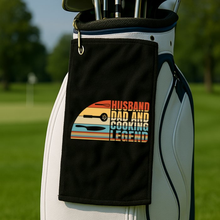 Husband Dad And Cooking Legend Cook Cooking And Chef Meaningful Gift Golf Towel