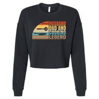 Husband Dad And Cooking Legend Cook Cooking And Chef Meaningful Gift Cropped Pullover Crew
