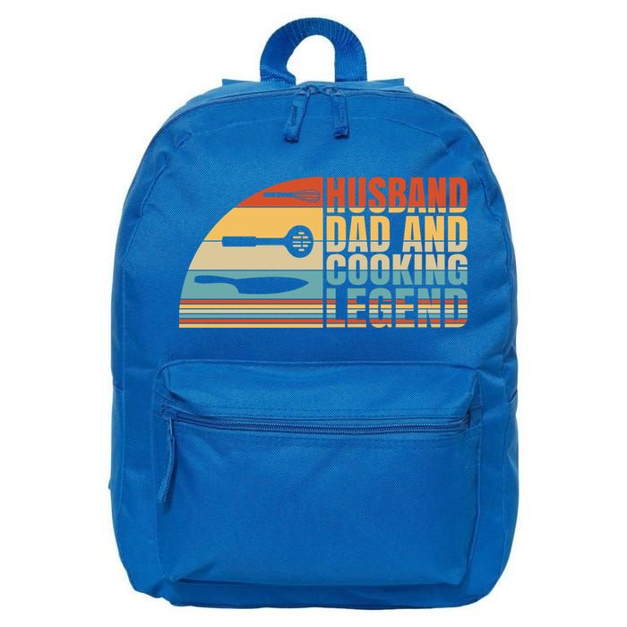Husband Dad And Cooking Legend Cook Cooking And Chef Meaningful Gift 16 in Basic Backpack