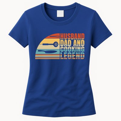 Husband Dad And Cooking Legend Cook Cooking And Chef Meaningful Gift Womens T-Shirt
